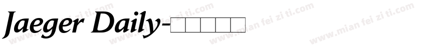 Jaeger Daily字体转换